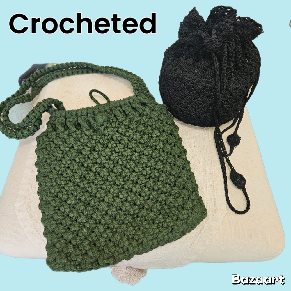 Crocheted Bags Womens Bundle Of Two